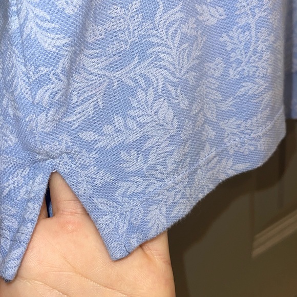 Zara Blue and White Paisley Polo | Men’s Size Medium - Picture 7 of 10